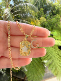Square Star Nugget & Initial