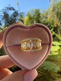 Thick Marquise Gold Band