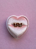Enamel Butterfly Studs (Cherry Cola)