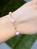 Kids Pink Eye Bracelet