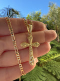 Angie's Nugget Cross Necklace