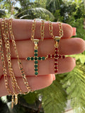 Emerald Or Ruby Inspired Cross