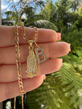 Pavé Mother Mary & Initial