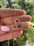 Pink Daisy (Rolo chain)
