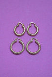 Hammered Tube Hoops In 2 Sizes