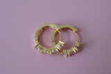 Marquise Huggie Hoops