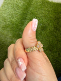Diamond Flower Ring (Pink)