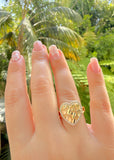 Diamond Nugget Heart Ring