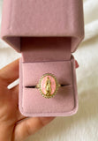 Pink Oval Mary Ring