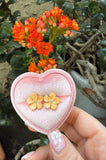 Enamel Flower Studs (Orange)