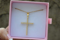 Large Diamond Cross (Rolo Chain)