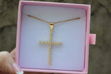Large Diamond Cross (Rolo Chain)