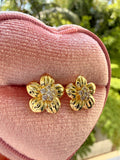 Diamond Flower Studs