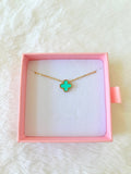 Turquoise Clover Necklace