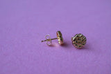 Round Nugget Stud Earrings