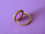 Adjustable Pink Mary Ring
