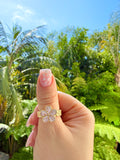 Diamond Flower Ring (Pink)