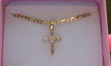 Baguette Heart Cross