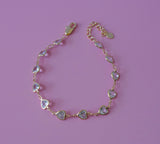 Bezel Heart Bracelet