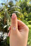 Gold Oval Halo (Pink)