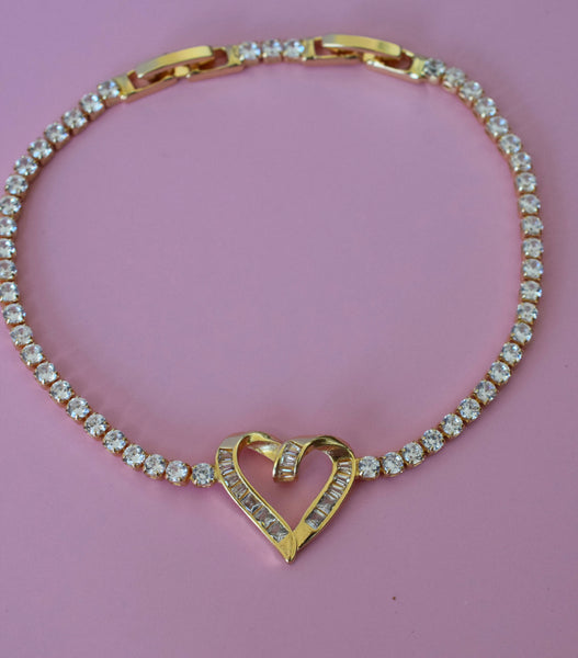 Baguette Heart Bracelet