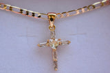 Baguette Heart Cross