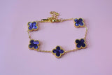 Purple Lucky Clover Bracelet