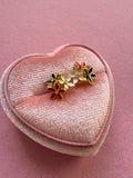 Flower Bouquet Studs (red, black,white)