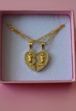 Diamond Mother Mary Heart Set