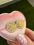 Round Diamond Nugget Earrings