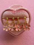 Dangle Flower Earrings (2 shades of pink)