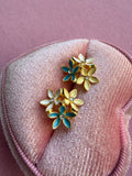 Flower Bouquet Studs (blue, yellow,white)
