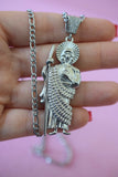 Large Icy Silver Saint Jude