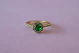 Gold Halo Ring (Green)