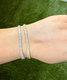 Dainty Baguette Tennis Bracelet (Gold or Silver)