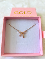 Rose Gold Bow Necklace