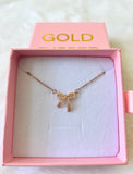 Rose Gold Bow Necklace