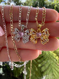 Silver Or Pink Icy Bow