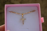 Baguette Heart Cross