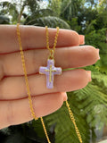 Enamel Cross (purple)