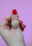 Iced Out Heart Ring