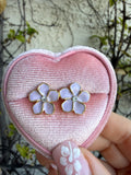 Enamel Flower Studs (lilac)