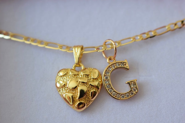 Nugget Heart With Initial
