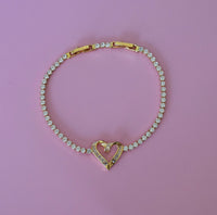 Baguette Heart Bracelet