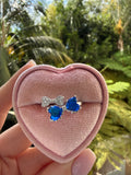 Double Blue Bow Ring
