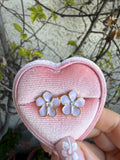 Enamel Flower Studs (lilac)