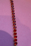 Heart Tennis Bracelet (Red)