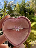Pink Marquise Butterfly Ring