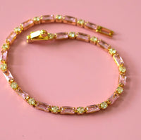 Pink Baguette Bracelet