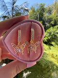 Butterfly Dangle Earrings (white)